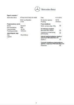 MERCEDES-BENZ VIN Sprawdzenie Historia Serwisowa Raport PDF z ASO 7/7
