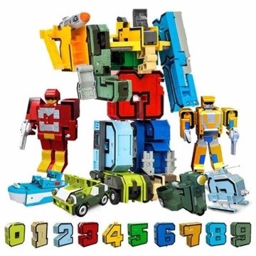 Zabawka 2W1 Robot Transformers Liczby Cyfry Nr