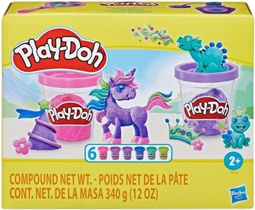 PLAY DOH CIASTOLINA 6 TUB F9932 ZESTAW BŁYSZCZĄCY