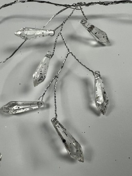 DŁUGA GAŁĄZKA GIRLANDA KRYSZTAŁKI DEKORACJA 120 CM