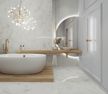 НАСТЕННАЯ ПЛИТКА ДЛЯ КУХНИ И ВАННОЙ БЕЛАЯ LOGAN SNOW 60X120 БЛЕСК