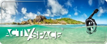 МАСКА ДЛЯ ДАЙВИНГА ПЛАВАТЕЛЬНАЯ ПАНОРАМНАЯ СКЛАДНАЯ ПОЛНОЛИЦЕВАЯ ТРУБКА L/XL