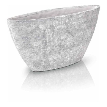 Osłonka ceramiczna szara łódka 38x12x20 cm