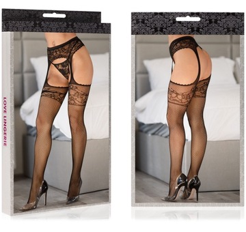 GARTER STOCKING SEXY RAJSTOPY Z OTWARTYM KROKIEM
