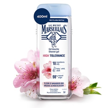 LE PETIT MARSEILLAIS Delikatny żel pod prysznic z Kwiatem Migdału BIO 400ml