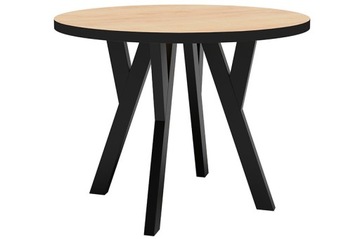 STÓŁ okrągły LOFT rozkładany 100-180 cm nowoczesny
