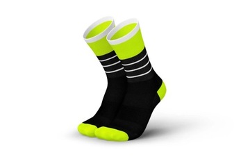 Incylence Skarpety Rowerowe Biegowe Ultralight Stripes V2 Long canary 47-50