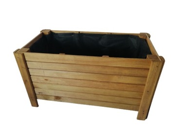 DONICA DREWNIANA OGRODOWA DONICZKA DREWNIANA DUŻA NA KWIATY SKRZYNKA DREWNO