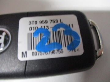 КЛЮЧ ЗАЖИГАНИЯ SKODA 3T0837202L НОВЫЙ