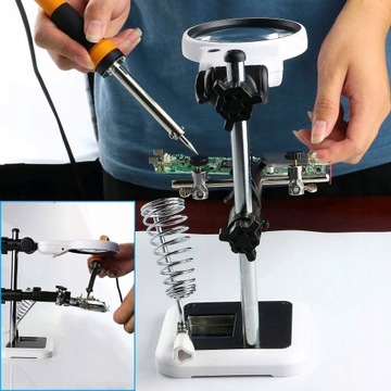 Светодиодная паяльная лупа с ручкой третьего поколения XXL