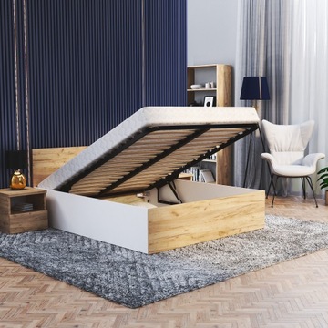 Łóżko 120x200 stelaż metalowy + materac PANAMA MM