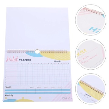 Record Planner Calendar Monthly Undated Daily Workout Tracker Journal