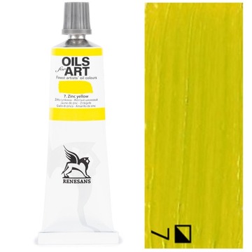Farba Olejna OILS FOR ART artystyczna Renesans yellow 60ml 7 ŻÓŁTA CYNKOWA