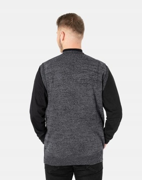 Sweter bez Rękawów Kamizelka Pulower 2989-01 r XXL