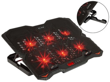 ОХЛАЖДАЮЩАЯ ПОДСТАВКА ДЛЯ НОУТБУКА 15,6 ФУТОВ С 6 ВЕНТИЛЯТОРАМИ ИГРОВАЯ ПОДСТАВКА