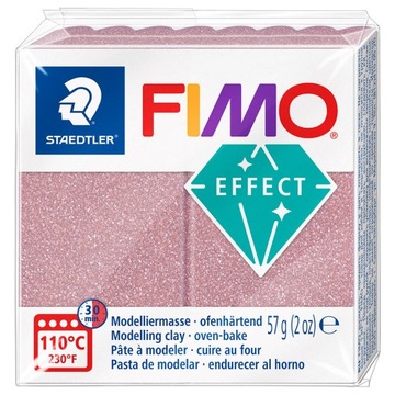 Fimo Effect MASA PLASTYCZNA RÓŻOWY ZŁOTY BŁYSZCZĄCY 57g 8010-212