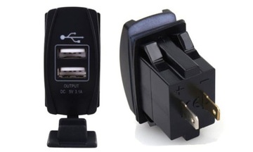 Gniazdo do zabudowy 2x USB 12/24V Ładowarka