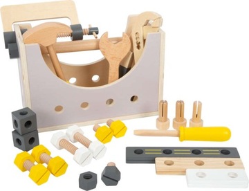 ДЕРЕВЯННЫЙ ЯЩИК ДЛЯ ИНСТРУМЕНТОВ МОЛОТОК 24 ШТ.