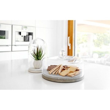 СТЕКЛЯННАЯ ЛАМПА НА БЕТОННОМ ОСНОВАНИИ - Ø24 x 46,5 см