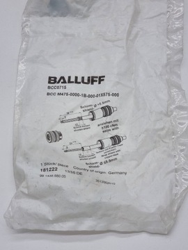 Прямая розетка M12 5-PIN BALLUFF BCC0715