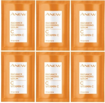 AVON RADIANCE próbka tester SERUM odmładzające z witaminą C x 6 szt PRÓBKI