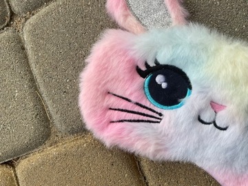 МАСКА ДЛЯ СНА ДЛЯ ГЛАЗ РАССЛАБЛЯЙТЕСЬ КРОЛИК ЗАЯЦ РАДУГА ПЛЮШ