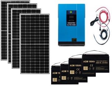 Zestaw Solarny 10000 Panel Solar PANEL 6x 415W UPS d pieca off grid działka