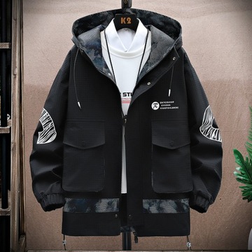 2023 Новая весенняя мужская куртка с капюшоном, дышащая верхняя одежда