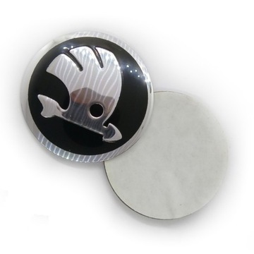 ЭМБЛЕМА НАКЛЕЙКА-ЛОГОТИП SKODA 60 мм ЧЕРНАЯ