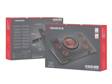 ОХЛАЖДАЮЩАЯ ПОДСТАВКА ДЛЯ НОУТБУКА GENESIS OXID 550 15,6-17,3 5 ВЕНТИЛЯТОРОВ