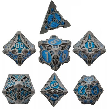 НАБОР НЕБЕСНЫХ ПОРТАЛОВ ИЗ 7 МЕТАЛЛИЧЕСКИХ КУБИКОВ ДЛЯ РПГ