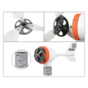 Ветрогенератор VEVOR 12В 400Вт 3 лопасти