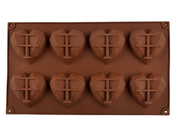 СИЛИКОНОВАЯ МОЛ ДЛЯ ЖЕЛЕ, ШОКОЛАДА 3D СЕРДЦЕ