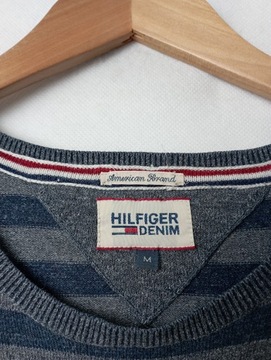 ATS sweter HILFIGER DENIM bawełna nylon paski M