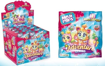 Moji Pops Adventure Saszetka z Figurką box całe pudełko 24 szt