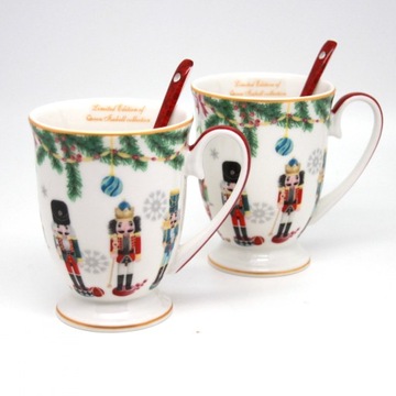 Набор кружек с ложками 280 мл Набор рождественских кружек