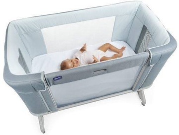 Раскладная кровать Chicco Next2Me Forever 3 в 1 до 22 кг СЕРАЯ