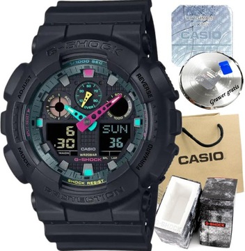 Zegarek męski Casio G-SHOCK WR20bar wielofunkcyjny z podświetleniem +GRAWER