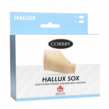 Opaska elastyczna osłaniająca haluksa dzień i noc roz L HALLUX SOX Corbby
