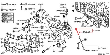 SUBARU BRZ TOYOTA GT86 MĚRKA OLEJE MÍRA OLEJE MOTORU