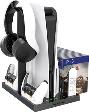 Stacja ładująca IPlay z chłodzeniem do PS5 Black