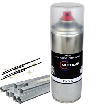 Lakier farba w sprayu do aluminium RAL 7042 Półmat