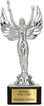 SREBRNA statuetka WIKTORIA trofeum 17cm + GRAWER