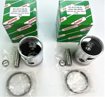 Поршни CZ 350 472 Jawa 634 360 R2 58.50 комплект Duells штифт 16 мм