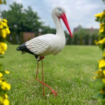 СТОЯЩАЯ ФИГУРКА САДОВОГО АИСТА ДЛЯ САДА, ВЫБРАННАЯ В БОЛЬШОМ ДЖИКО-УКРАШЕНИИ ПТИЦЫ