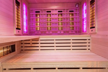 SAUNA NA PODCZERWIEŃ INFRARED Z KAMIENIAMI SOLI HIMALAJSKIEJ 180X160X200CM