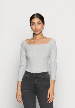 Missguided - Szare body bluzka w prążek 38 m s