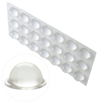 ODBOJNIK SILIKONOWY SAMOPRZYLEPNY, ODBÓJ 19 x 9,5 MM, LISTEK 21 SZT.