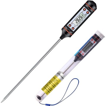 TERMOMETR KUCHENNY CYFROWY MIĘSA SONDA WINA LCD