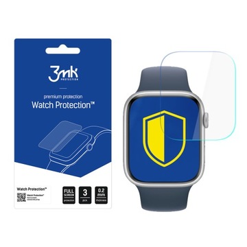 3MK SZKŁO SZYBKA OSŁONA NA EKRAN 3 SZTUKI DO APPLE WATCH 9 45MM ORYGINAŁ